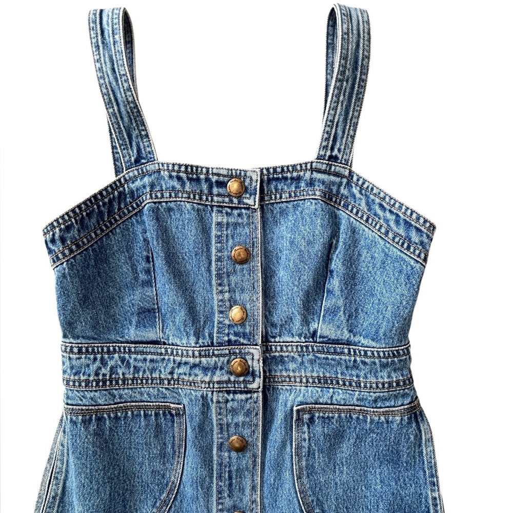 Blue Denim Button-Front Sundress - Picture 1 of 12